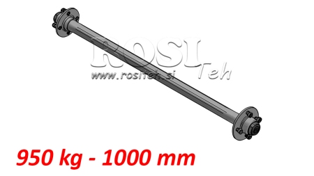 ASS PIEKĀRTEI 950KG BEZ BREMZES (1000 MM)