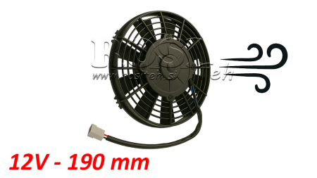 AXIAL VIFTE 190MM TRYKKER 12V