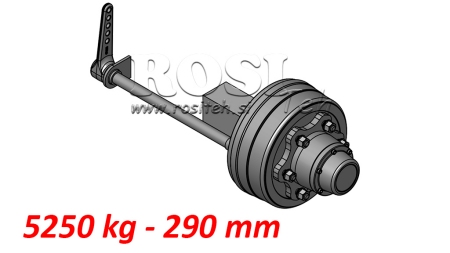 PUSASS AR BREMZĒM 5.250 KG L.290 MM