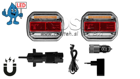 KOMPLET LED MAGNETNIH LUČI - BREZŽIČNA 12/24 V CANBUS