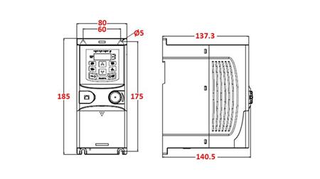 FREQUENZUMWANDLER-INVERSER 3Phasen 1.5kW GD20-1R5G-4-EU