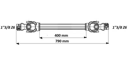 CARDAN ECO 790mm 35-60HP PADRÃO - dimensões