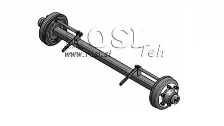 AXLE FOR TRAILER 7200 kg WITH BRAKES (1600 mm)
