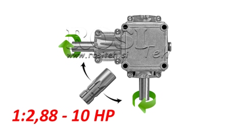CAJA DE ENGRENAJES EN ÁNGULO PTO 1:2.88 (10HP-7KW)