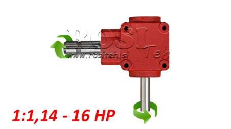 KOTNI REDUKTOR L-155J 1: 1,14 (16HP-12kW)