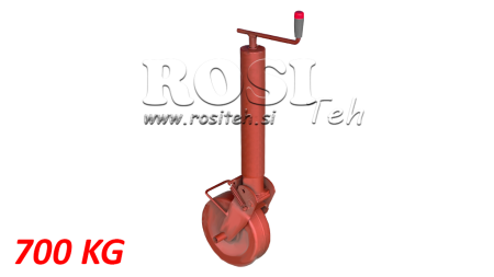 NAVOJNA PODPORNA NOGA 240MM - 700KG S PODPORNIM KOLESOM
