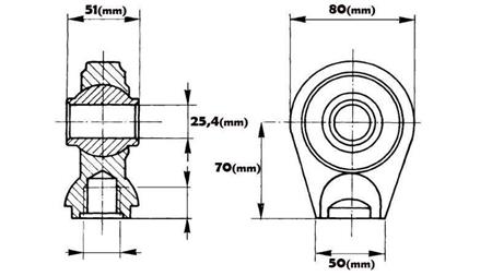 BALL-JOINT - CIRCLE Dia. 25,4/50