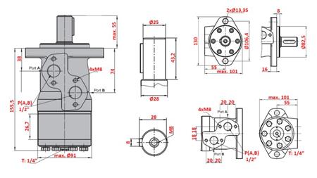 HIDRAULIKUS MOTOR MP 200