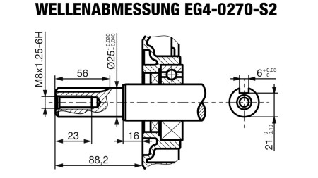 gasoline engine EG4-270cc-6,56kW-8,92HP-3.600rpm-E-KW25x88.2-electric start