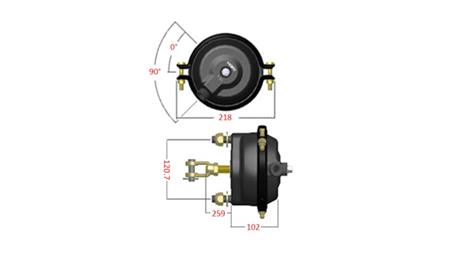 PNEUMATIC BRAKE CHAMBER 20