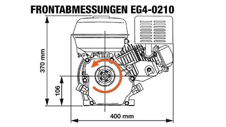 bencinski motor EG4-200cc-5,10 kW-3.600 U/min-H-KW19.05(3/4")x61,7(Q1)-ročni zagon