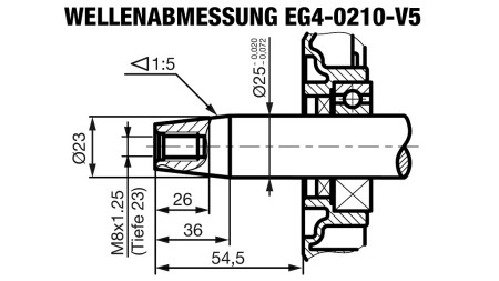 gasoline engine EG4-200cc-5,10kW-3.600rpm-H-TP25x54.5-hand start