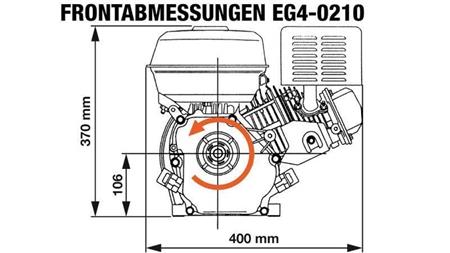 gasoline engine EG4-200cc-5,10kW-3.600rpm-H-TP25x54.5-hand start