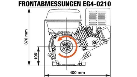 bencinski motor EG4-200cc-5,10kW-3.600 U/min-H-TP25x54.5-ročni zagon