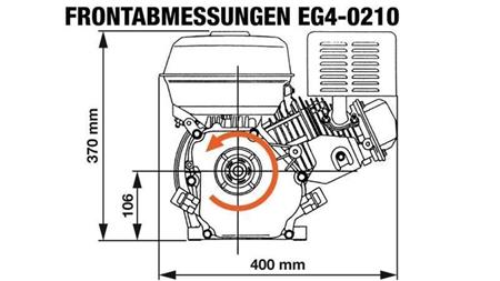 bencinski motor EG4-200cc-5,10kW-3.600 U/min-H-TP19x72-V1-ročni zagon