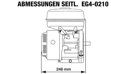 benzínový motor EG4-200cc-5,10kW-3.600 U/min-H-TP19x72-V1-manuálny štart
