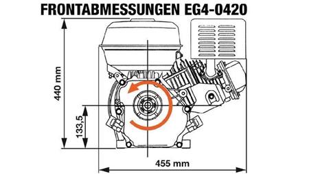 bencinski motor EG4-420cc-9,6kW-13,1HP-3.600 U/min-E-TP26x77.5-elektro zagon