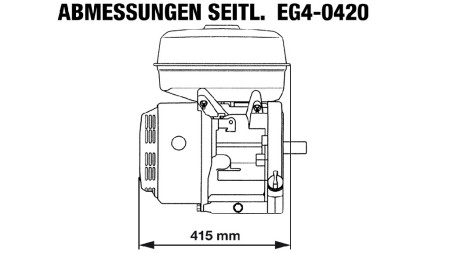 benzínový motor EG4-420cc-9,6kW-13,1HP-3.600 U/min-E-TP26x77.5-elektrický štart