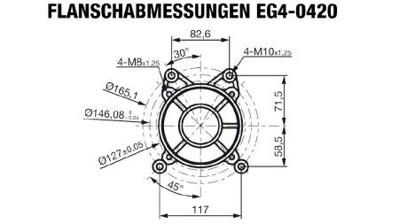bensinmotor EG4-420cc-9.6kW-13.1HP-3,600 RPM-H-KW25x63-manuell start