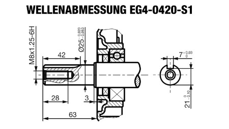 bencinski motor EG4-420cc-9,6kW-13,1HP-3.600 U/min-E-KW25x63-elektro zagon