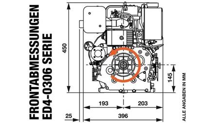 diesel motor 306cc-4,5kW-3.600 U/min-E-KW25x63-elektro zagon