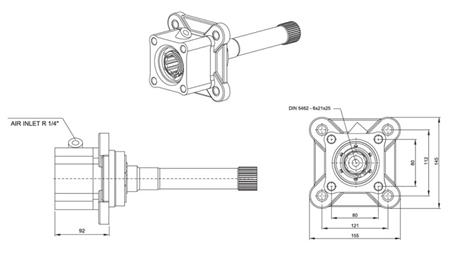 Dimenzije ODGON ZA HIDRAVLIČNO ČRPALKO - VOLVO SR-1700-1