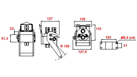 ACOPLAMIENTO MULTI-FASTER 2wie BSP 3/8 PARTE FIJA