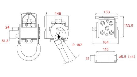 ZŁĄCZE MULTI-FASTER FENDT 5DROŻNE BSP 4×3/8 1×1/2 CZĘŚĆ RUCHOMA