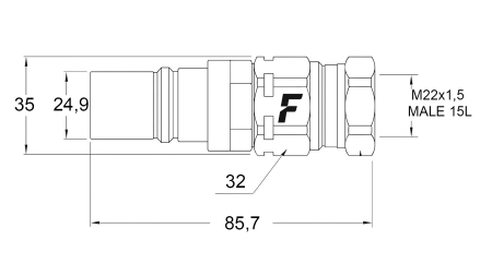 MOŠKA HITRA SPOJKA ZA MULTI-FASTER 1/2 - MOBILNI DEL