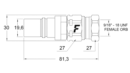 FÉRFI GYORSCSATLAKOZÓ A MULTI-FASTER 3/8 MOZGÓ RÉSZHEZ