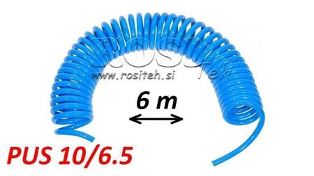 MANGUERA DE AIRE AZUL PUS 10/6.5 6m SIN CONECTAR ESPIRAL