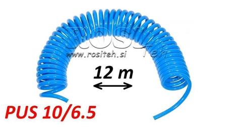PUS 10/6.5 12m SIN ENSAMBLAR MANGUERA ESPIRAL AZUL DE AIRE