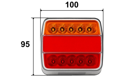 LED ACHTERLICHT VOOR AANHANGER GEKOMBINNEERD 4 FUNCTIES 12V