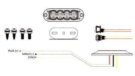 LED STROBOSKOPSKA LUČ 12/24V