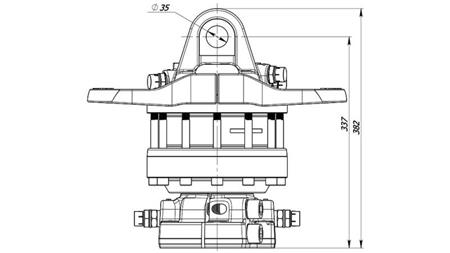 HYDRAULICKÝ ROTÁTOR 10000/5000 KG S PRÍRUBOU 2PR