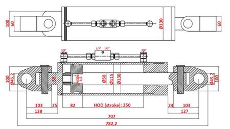 HIDRAULIKUS FŰGGESZTŐKAR SPECIAL - 4 KAT. 115/50-250 (180-380HP)(45,2mm)