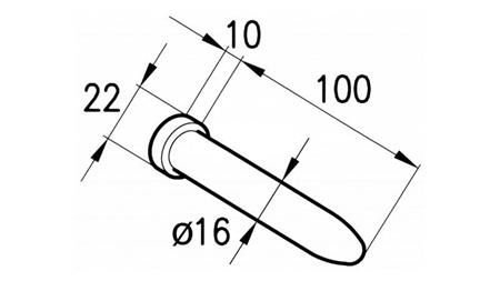 BULLONE fi 16mm PER CERNIERA ROMA