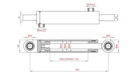 HYDRAULINEN OHJAUSSYLINTERI FIAT-NEW HOLLAND OEM-5189995