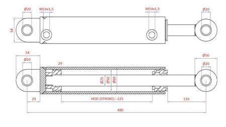 HYDRAULISK STYRNINGSCYLINDER FIAT-NEW HOLLAND OEM-5189893