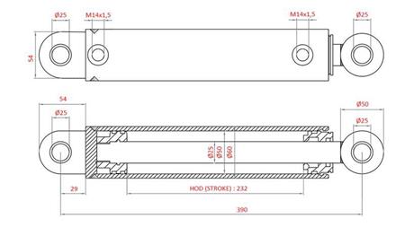 HYDRAULICKÝ RIADIACI CYLINDER FIAT-NEW HOLLAND OEM-87302891, 5164022, 82991196