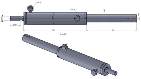 HYDRAULIC POWER STEERING CYLINDER FORD  OEM-E3NN3A540BA - 83948953 - 82980558