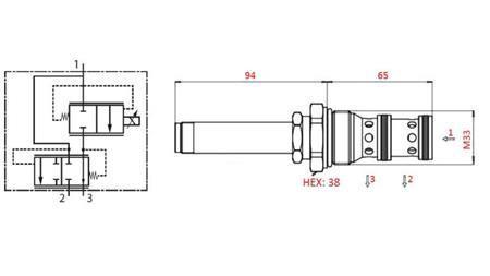 3 POTNI PROPORCIONALNI VENTIL M33 - 270bar - 80lit