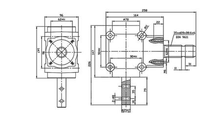 Uhlový reduktor L-155J 1: 1.14 (16HP-12kW)