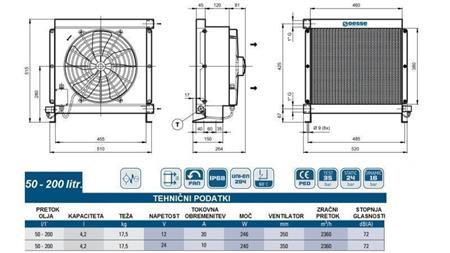 HLADILNIK OLJA DC 12V HY05702 50-200 LIT