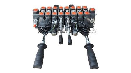 HYDRAULICKÝ VENTIL HIAB 8xPC70 + 2x JOYSTICK - ELEKTRICKÉ RIADENIE 12V