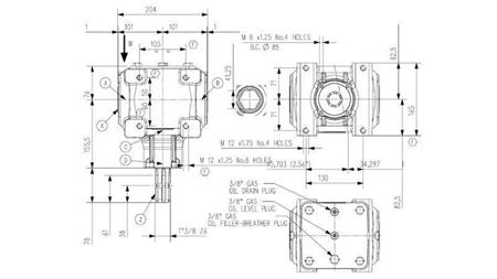 UHLOVÁ PREVODOVKA TB-27J 1,46:1 (40HP-29,4kW)