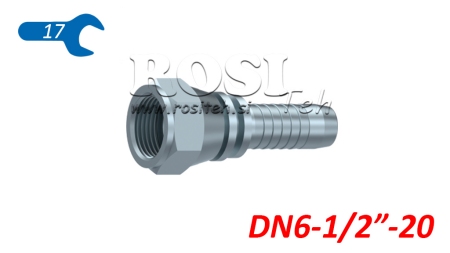 HYDRAULISCHE AANSLUITING DKJ JIC74° VROUW DN6-1/2”-20
