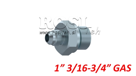 HYDRAULISK REDUSER 1 3/16 JIC74°-3/4 GASS