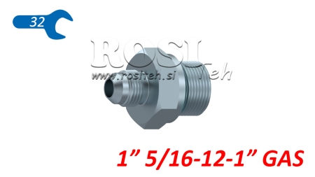 HYDRAULISK REDUSER 1 5/16 JIC74°-1 GASS