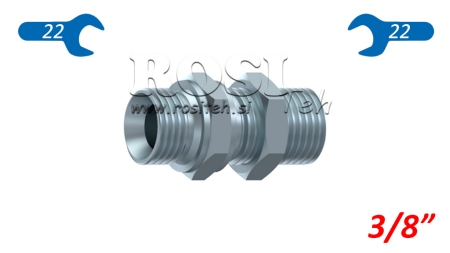 HYDRAULISK DOBBELT VIRKENDE BSP FORLENGET 3/8